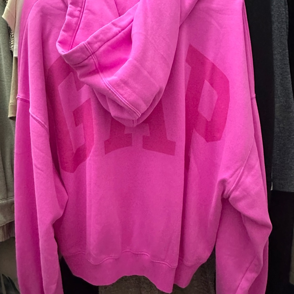 GAP Women's Bright Pink Hoodie - Picture 2 of 3